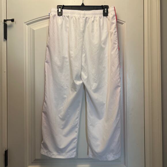 Nike Women's Elastic Waist Athletic Workout Capri Pants Size L (12-14) White Red - Picture 5 of 7